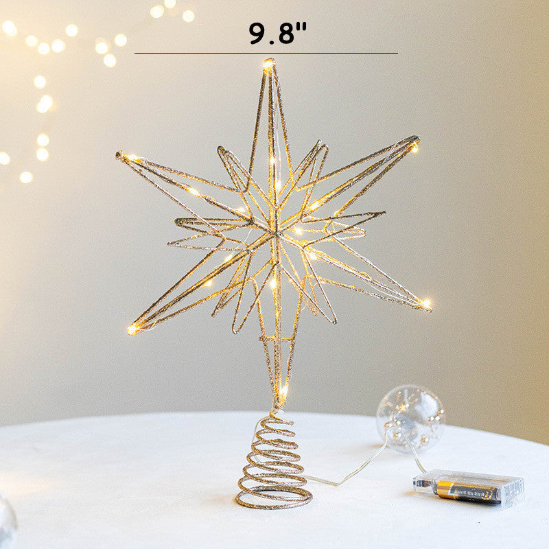 Light Up Artificial Glitter Snowflake Christmas Ornaments with LED Lights, Bulk Set