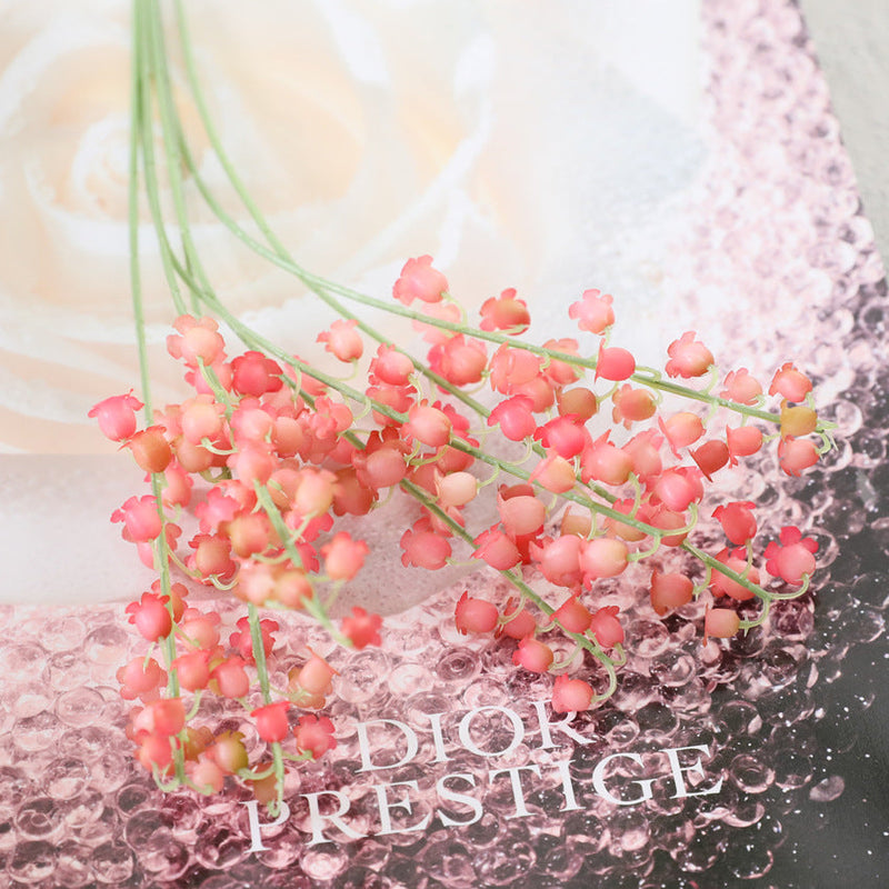 7 Pcs Artificial Lily of the Valley Flowers, Real Touch Soft Silk Stems for Centerpiece Decor