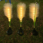 Solar Powered Garden Lights Pampas Design Warm White LED Outdoor Bulk Set