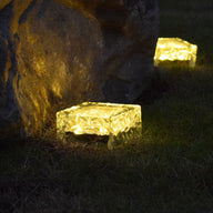 Solar Ice Brick Garden Lights - Outdoor Waterproof LED Landscape Lights for Yard, Patio, Lawn Decor