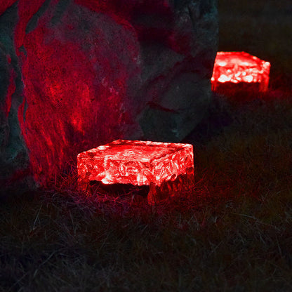 Solar Ice Brick Garden Lights - Outdoor Waterproof LED Landscape Lights for Yard, Patio, Lawn Decor