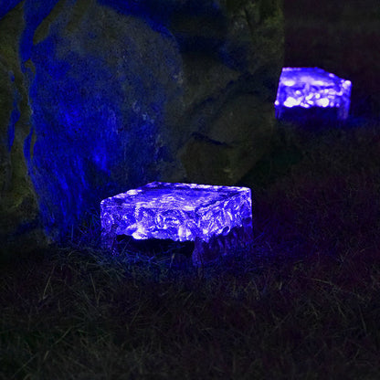 Solar Ice Brick Garden Lights - Outdoor Waterproof LED Landscape Lights for Yard, Patio, Lawn Decor