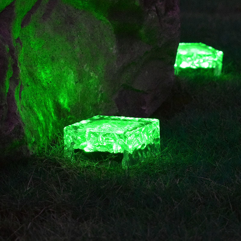 Solar Ice Brick Garden Lights - Outdoor Waterproof LED Landscape Lights for Yard, Patio, Lawn Decor