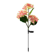 29 Inch Solar Outdoor Faux Hydrangea Flower with Bulb Lights, 1 Pc