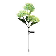 29 Inch Solar Outdoor Faux Hydrangea Flower with Bulb Lights, 1 Pc