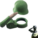 Soldier Salute Beer Bottle Helmet Set of 10 - Novelty Bottle Opener & Stopper for Parties & Gifting