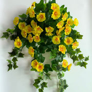 2 Pcs Artificial Spring Petunia Flowers UV Resistant Outdoor Faux Silk Plants