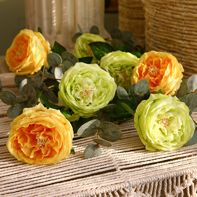 17.7 Inch Artificial Rose Stem 10 Pcs Real Touch Silk Flowers Bulk Wholesale
