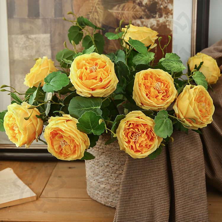 17.7 Inch Artificial Rose Stem 10 Pcs Real Touch Silk Flowers Bulk Wholesale