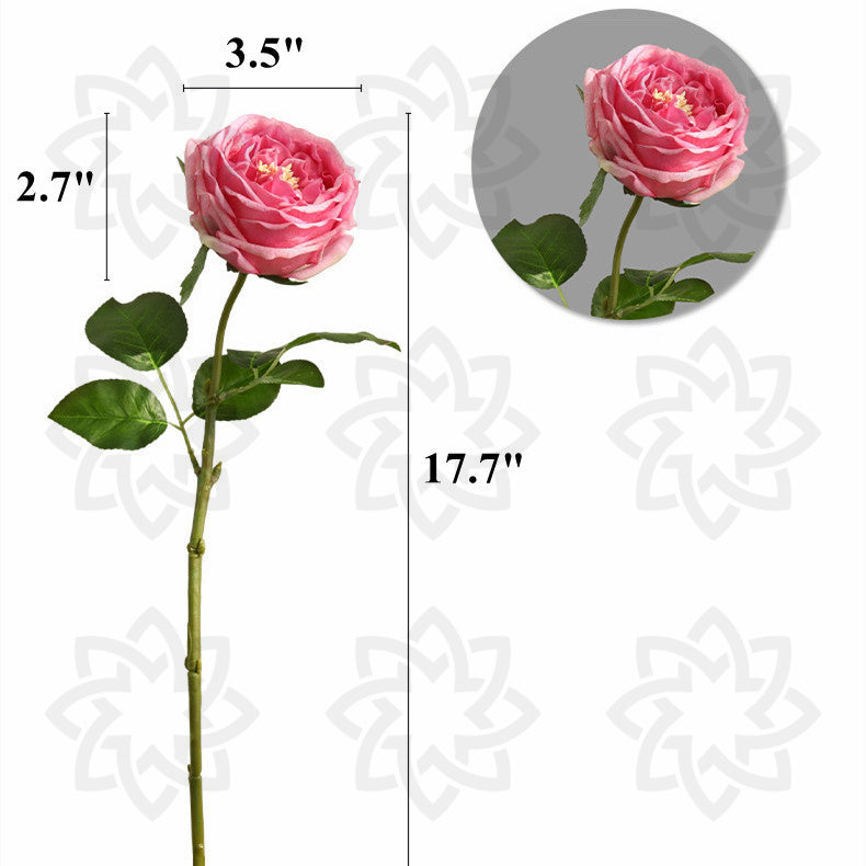17.7 Inch Artificial Rose Stem 10 Pcs Real Touch Silk Flowers Bulk Wholesale