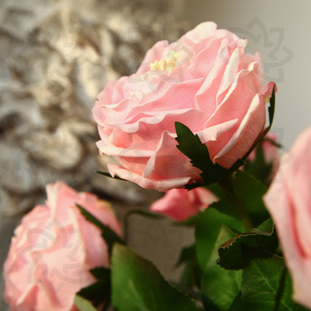 17.7 Inch Artificial Rose Stem 10 Pcs Real Touch Silk Flowers Bulk Wholesale