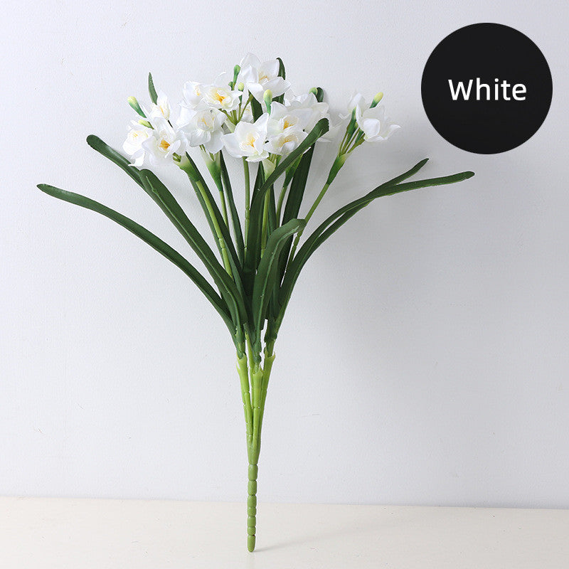 23 Inch Artificial Silk Narcissus Bush 1 Pc December Birth Flower