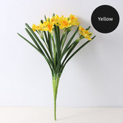 23 Inch Artificial Silk Narcissus Bush 1 Pc December Birth Flower