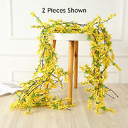6 Ft Artificial Forsythia Garland Vine Spring Flowers Bulk Faux Floral Decor