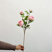 26 Inch Peony Spray Stems with Buds 10 Pcs Silk Artificial Flowers for Arrangement