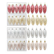 5 Pcs Artificial Snow Spruce Pinecones, 3-4 Inch, White Frosted Crafting and Holiday Decorations