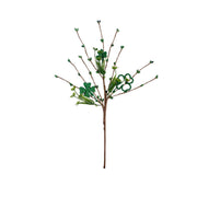Artificial Clover Stems Picks 12 Inch 10 Pcs Green Silk Bulk for St. Patrick's Day Floral Arrangements DIY Crafts