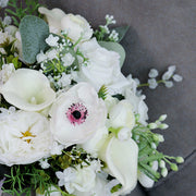 11 Inch Ivory and Green Artificial Bridal Bouquets, 10 Pcs Wedding Flower Arrangements Bulk