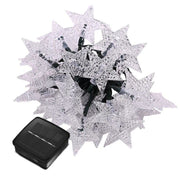 Colorful LED Star String Lights 10 Ft Solar Powered Outdoor Decorative Lights