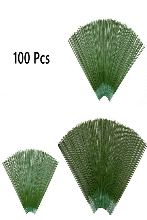 100 Pcs Floral Wire Set for Crafts, 4 Sizes Bulk Wire Stems for Artificial Flowers