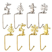 Christmas Stocking Holders Bulk Set for Fireplace Mantel, Durable Metal, 6 Pcs