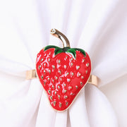 12 Pcs Strawberry Napkin Ring Holders Bulk Set Hawaiian Luau Party Favors Artificial