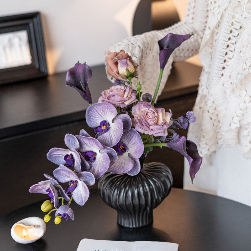 20 Inch Artificial Silk Phalaenopsis Orchid Bouquet, Pre-Arranged Floral Arrangement, Bulk Quantity