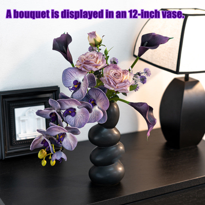 20 Inch Artificial Silk Phalaenopsis Orchid Bouquet, Pre-Arranged Floral Arrangement, Bulk Quantity