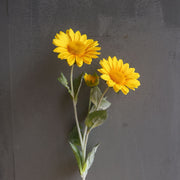 25 Inch Artificial Silk Sunflowers Long Stem Branches 10 Pcs Bulk Wholesale