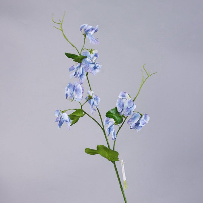 Sweet Pea Blossom Stems Spray 10 Pcs Real Touch Artificial Flowers with Leaves Bulk Wholesale