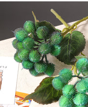 18 Inch Artificial Sycamore and Chestnut Fruit Balls Green Succulent Plant Bulk Quantity