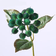 18 Inch Artificial Sycamore and Chestnut Fruit Balls Green Succulent Plant Bulk Quantity