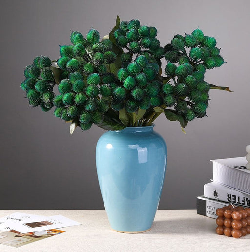 18 Inch Artificial Sycamore and Chestnut Fruit Balls Green Succulent Plant Bulk Quantity