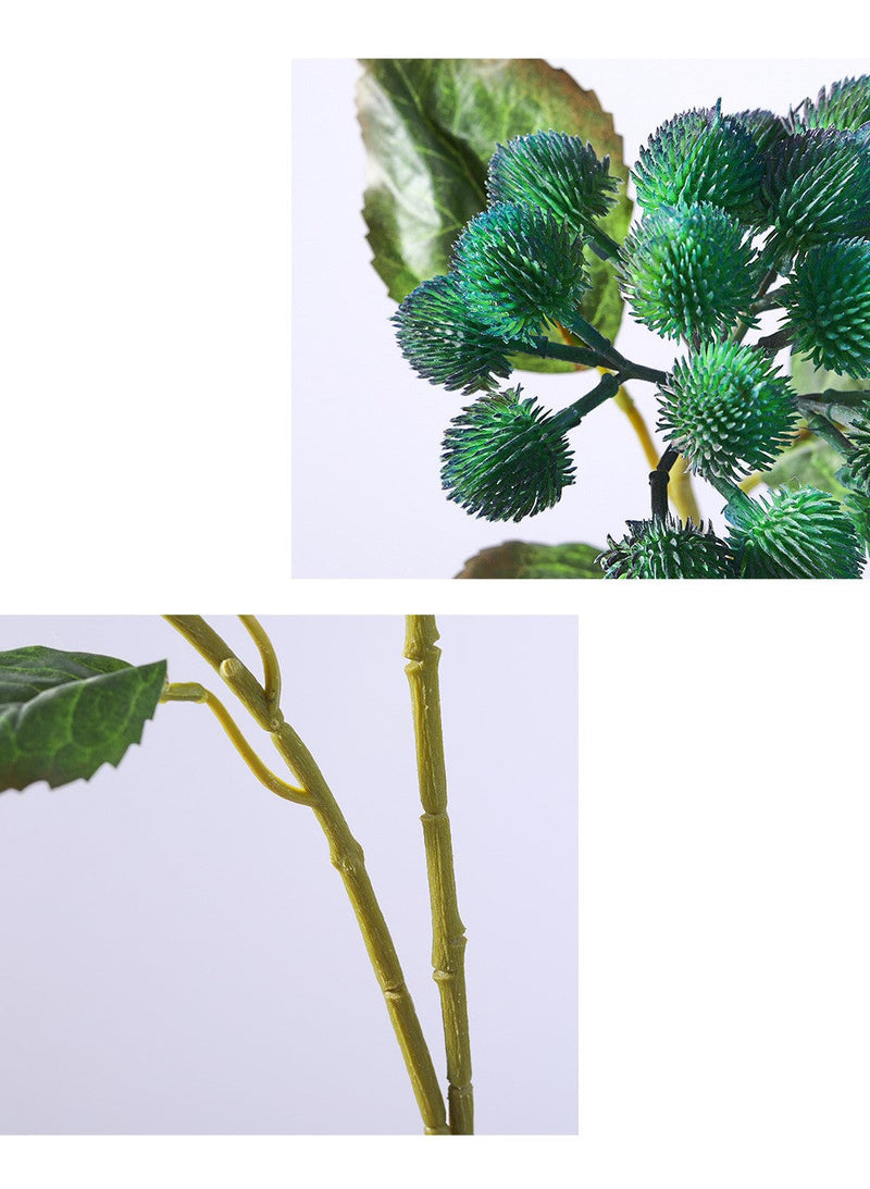 18 Inch Artificial Sycamore and Chestnut Fruit Balls Green Succulent Plant Bulk Quantity