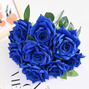 20 Colors Tea Rose Bush Bouquet Artificial Silk Flowers Bulk Wholesale 20 Pcs
