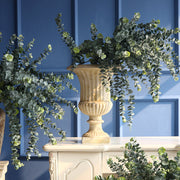 Faux Eucalyptus Stems Bulk, 12 Inch Artificial Greenery Bush, 10 Pcs Silk Leaves