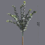 Faux Eucalyptus Stems Bulk, 12 Inch Artificial Greenery Bush, 10 Pcs Silk Leaves