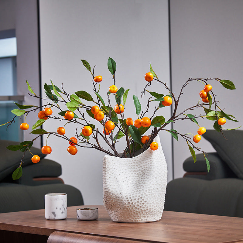 33 Inch Artificial Tangerine Fruit Stems, 9 Pieces Kumquat Branches Spray, Bulk Pack