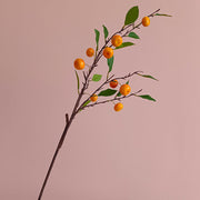 33 Inch Artificial Tangerine Fruit Stems, 9 Pieces Kumquat Branches Spray, Bulk Pack