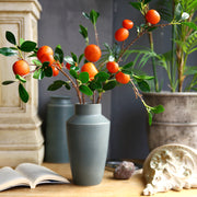 34 Inch Artificial Tangerine Fruit Stems Spray with 7 Kumquat Branches, Bulk Quantity