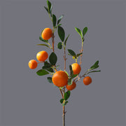 34 Inch Artificial Tangerine Fruit Stems Spray with 7 Kumquat Branches, Bulk Quantity