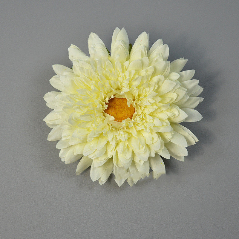 5.5 Inch Artificial Teddy Bear Sunflower Flower Heads Bulk for Crafts - 10 Pcs