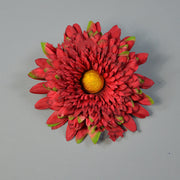 5.5 Inch Artificial Teddy Bear Sunflower Flower Heads Bulk for Crafts - 10 Pcs