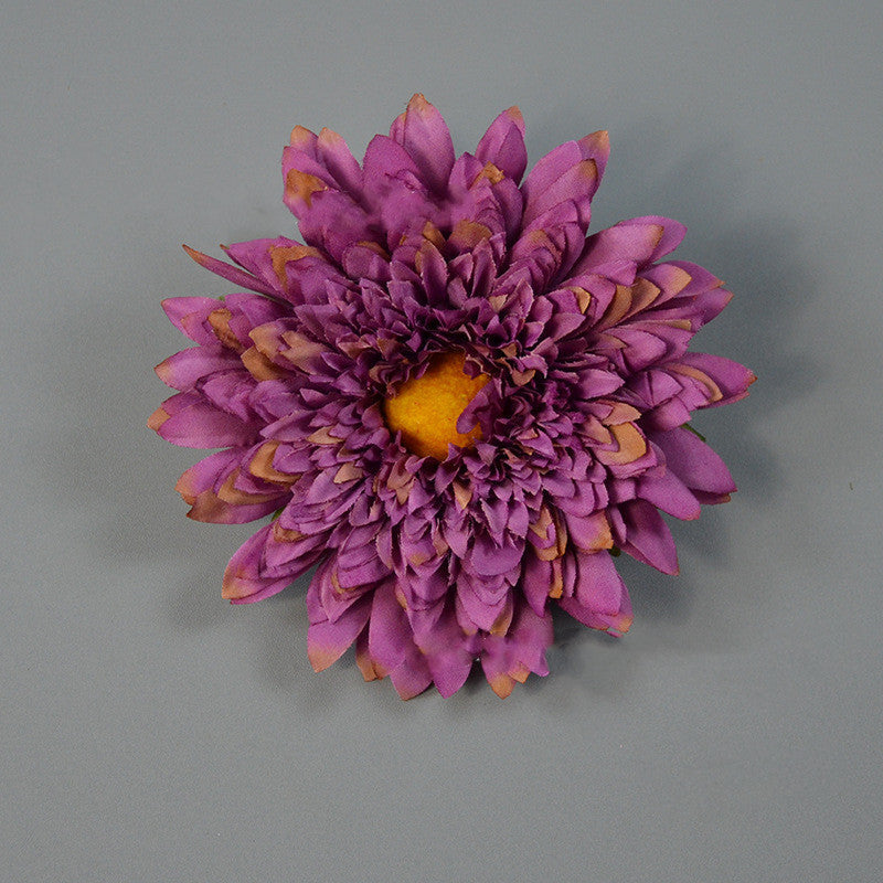 5.5 Inch Artificial Teddy Bear Sunflower Flower Heads Bulk for Crafts - 10 Pcs