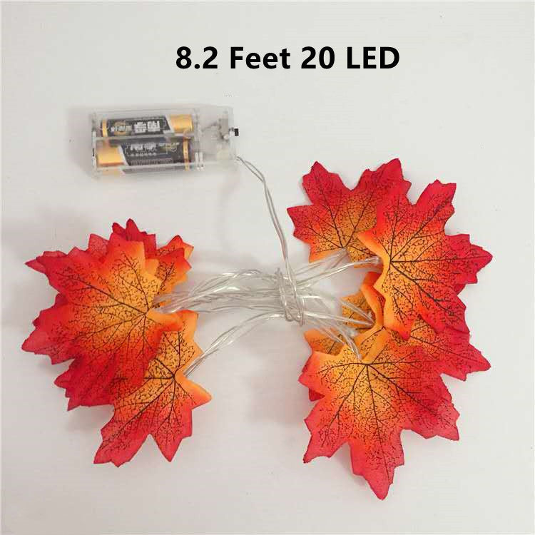 20 LED String Lights Wreath 8.2 Feet Long Bulk Fall Decor DIY Artificial
