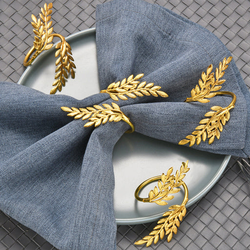 10 Pcs Thanksgiving Wheat Ear Napkin Ring Holders Bulk Set Artificial Decor