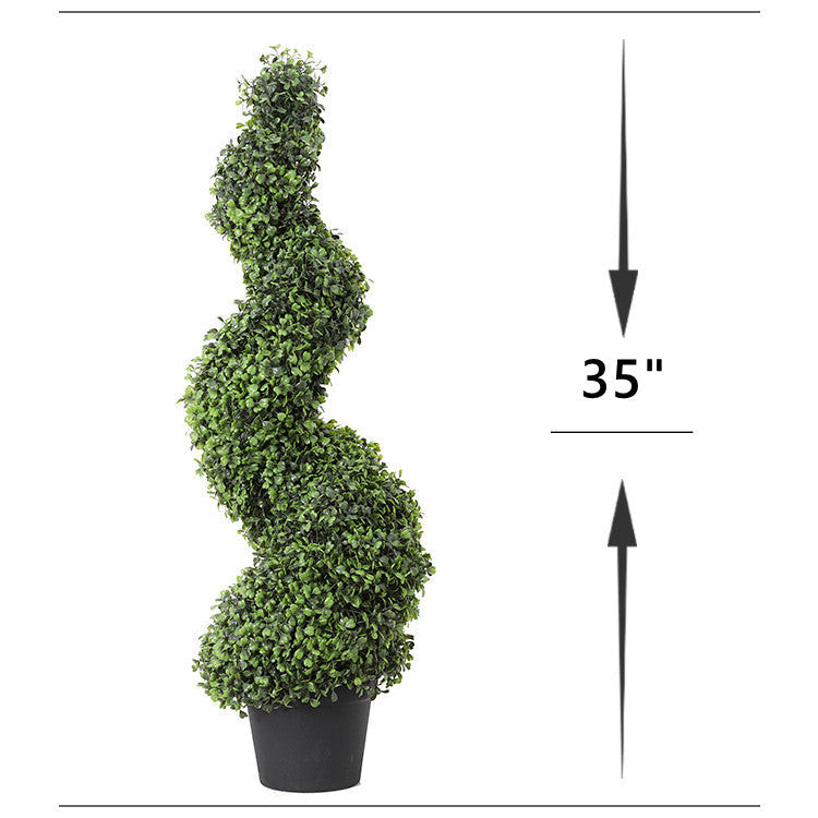 Artificial Boxwood Topiary Trees 6 Pcs Potted Faux Plants Bulk Wholesale