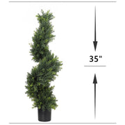 Artificial Boxwood Topiary Trees 6 Pcs Potted Faux Plants Bulk Wholesale