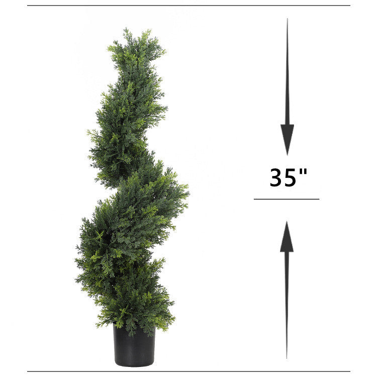 Artificial Boxwood Topiary Trees 6 Pcs Potted Faux Plants Bulk Wholesale