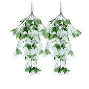 2 Pcs Bougainvillea Artificial Silk Trailing Vines UV Resistant Outdoor Plants